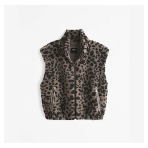 Abercrombie YPB neoWARM Leopard Vest size small
